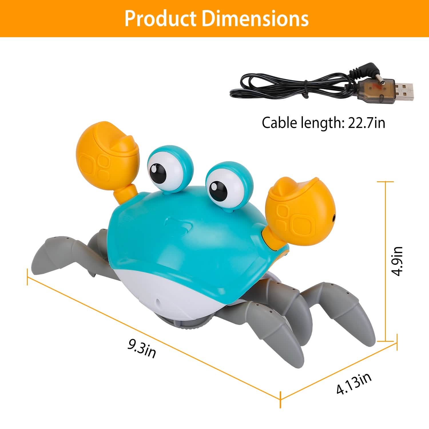 Crawling Crab Baby Toy with Music and LED Light Toys & Games - DailySale