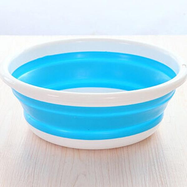 Creative Collapsible Water Basin Portable Travel Basin Washing Tool Fashion Hobbies Bath Blue - DailySale