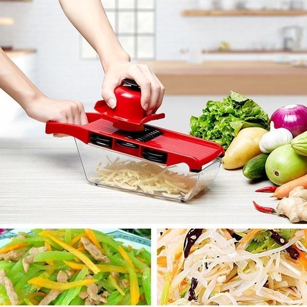Roll over image to zoom in Mandoline Slicer for Food and Vegetables -VEKAYA  Adjustable Kitchen Vegetable Slicer for Potato and Onion