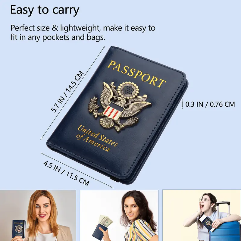 Creative Passport Holder Cover With 3D Metal Badge Bags & Travel - DailySale