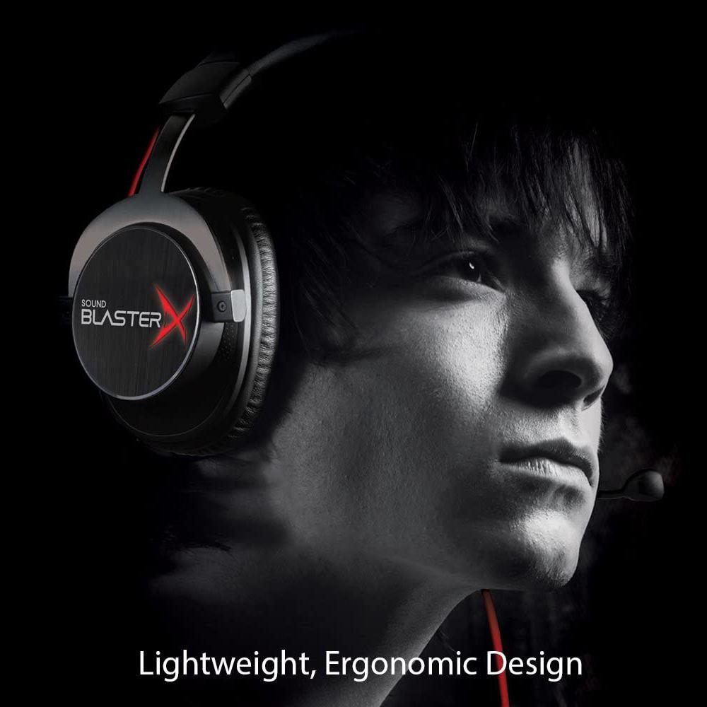 Creative Sound BlasterX H7 Tournament Edition 7.1 Gaming Headset - Black Headphones - DailySale