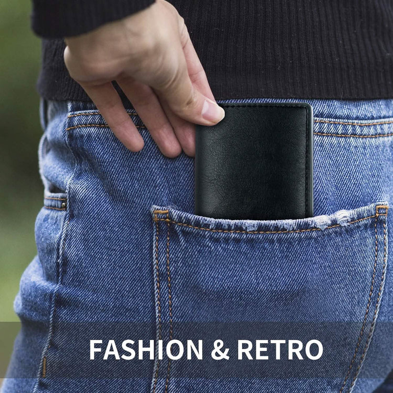 Credit Card Holder RFID Blocking Genuine Leather Vintage Aluminum Business Wallet Bags & Travel - DailySale