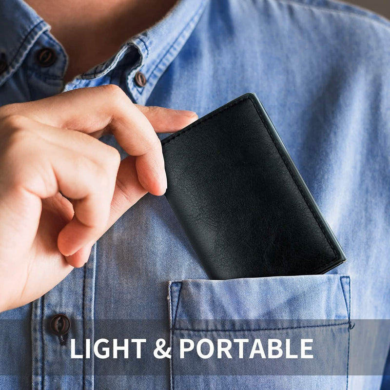 Credit Card Holder RFID Blocking Genuine Leather Vintage Aluminum Business Wallet Bags & Travel - DailySale