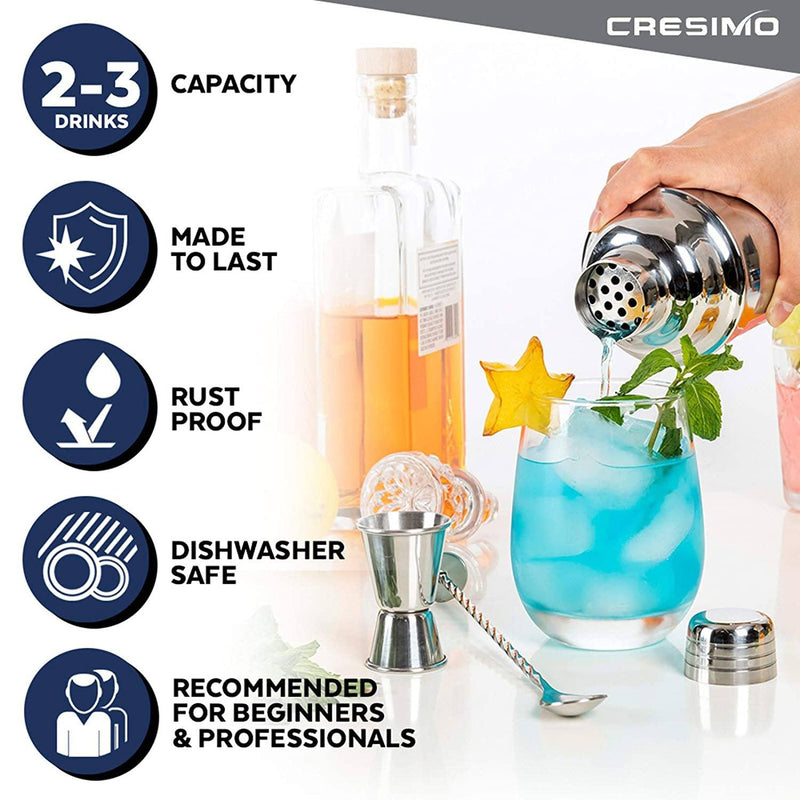 Cresimo 24 Ounce Cocktail Shaker Bar Set Kitchen & Dining - DailySale