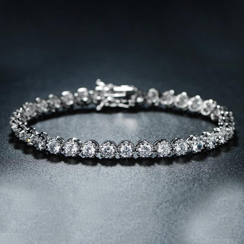 Crown Tennis Bracelet Made with Swarovski Elements Jewelry - DailySale