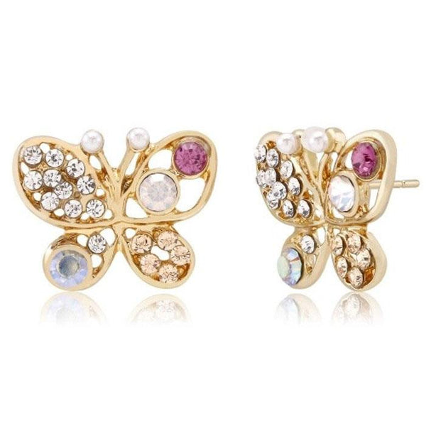 Crystal Butterfly Stud Earrings Jewelry - DailySale