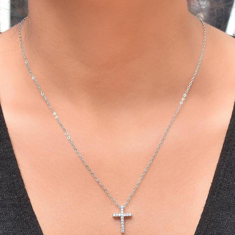 Crystal Cross Pendant Necklace Jewelry - DailySale