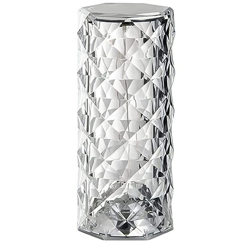 Crystal Diamond Rose Table Lamp shown shown against a white background