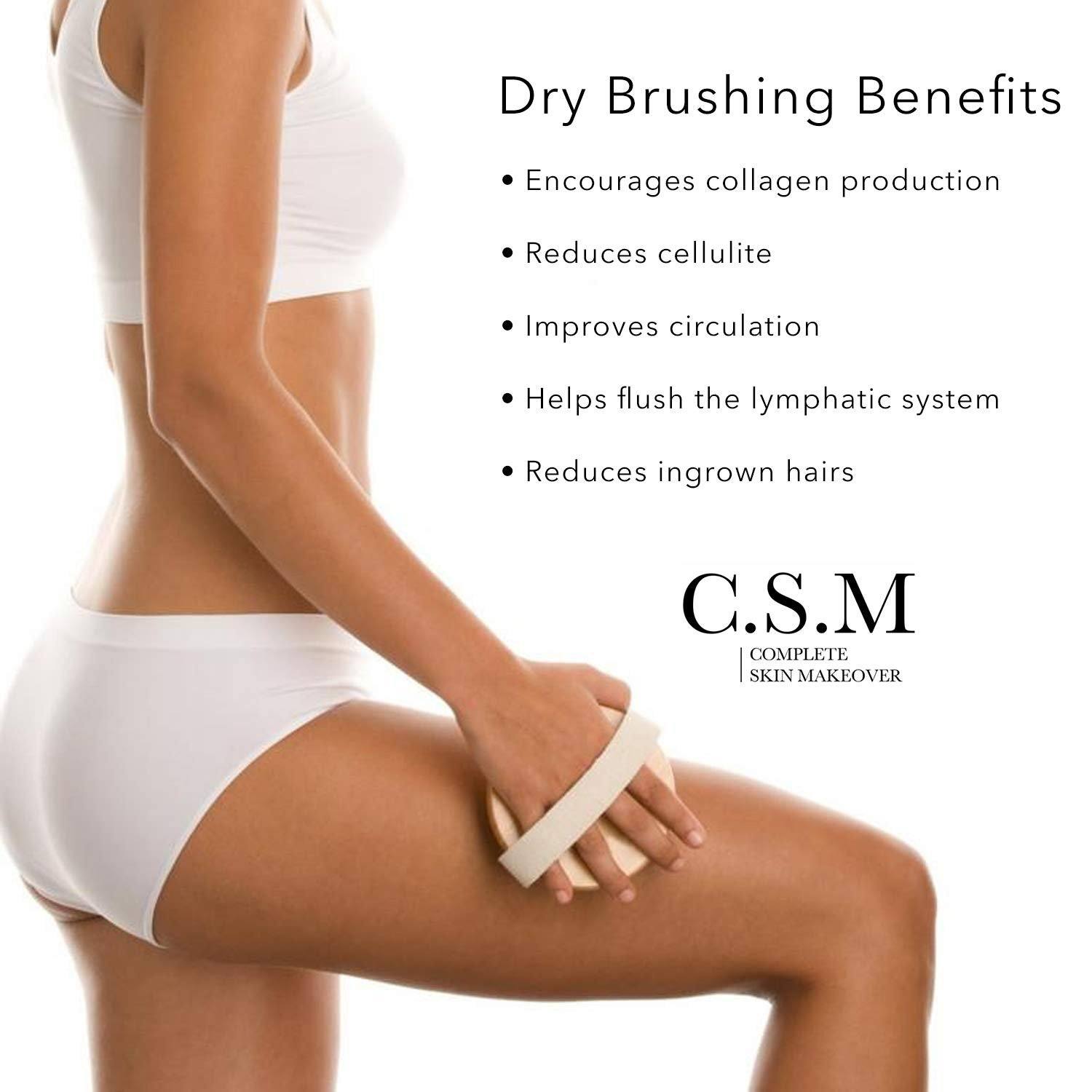 C.S.M. Body Brush for Wet or Dry Brushing Beauty & Personal Care - DailySale