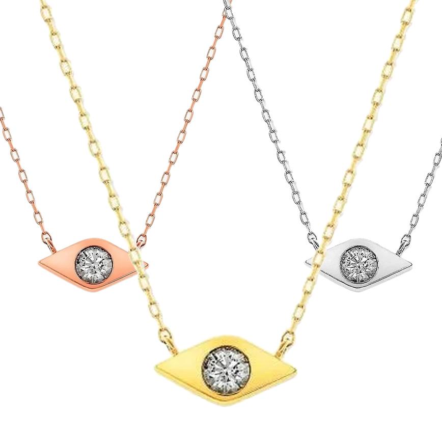 Cubic Zirconia Eye Drop Necklace Necklaces - DailySale