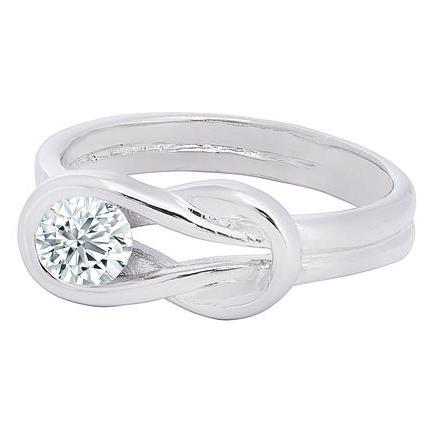 Cubic Zirconia Love Knot Ring Rings - DailySale