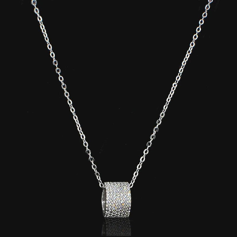 Cubic Zirconia Rondelle Pendant Necklace Necklaces - DailySale