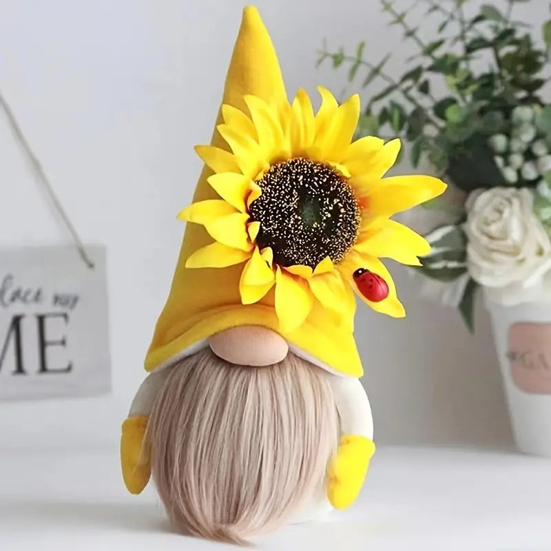 Cuddly Sunflower Bee Doll Ornament Furniture & Decor Yellow - DailySale