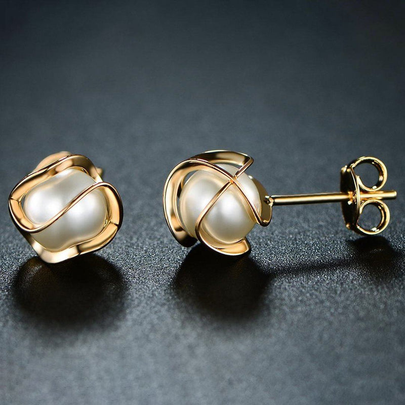 Cultured Freshwater Pearl Cage Earrings by Sevil Jewelry - DailySale