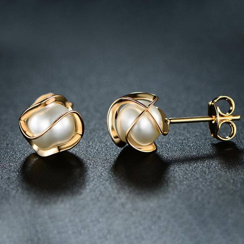 Cultured Freshwater Pearl Cage Earrings Jewelry - DailySale