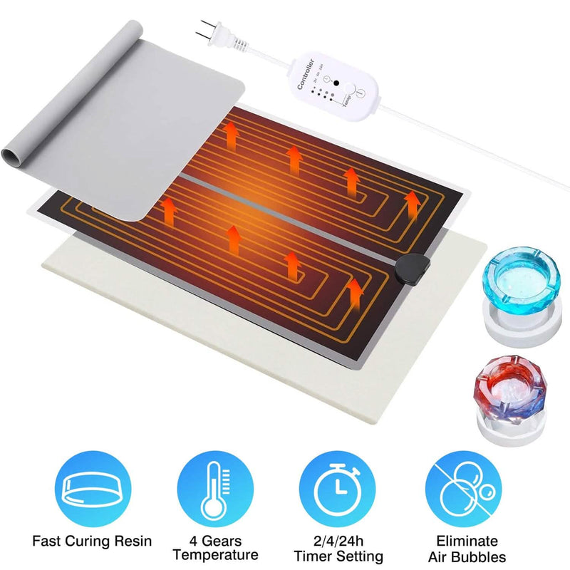 Curing Machine Silicone Resin Heating Mat with Smart Timer Arts & Crafts - DailySale