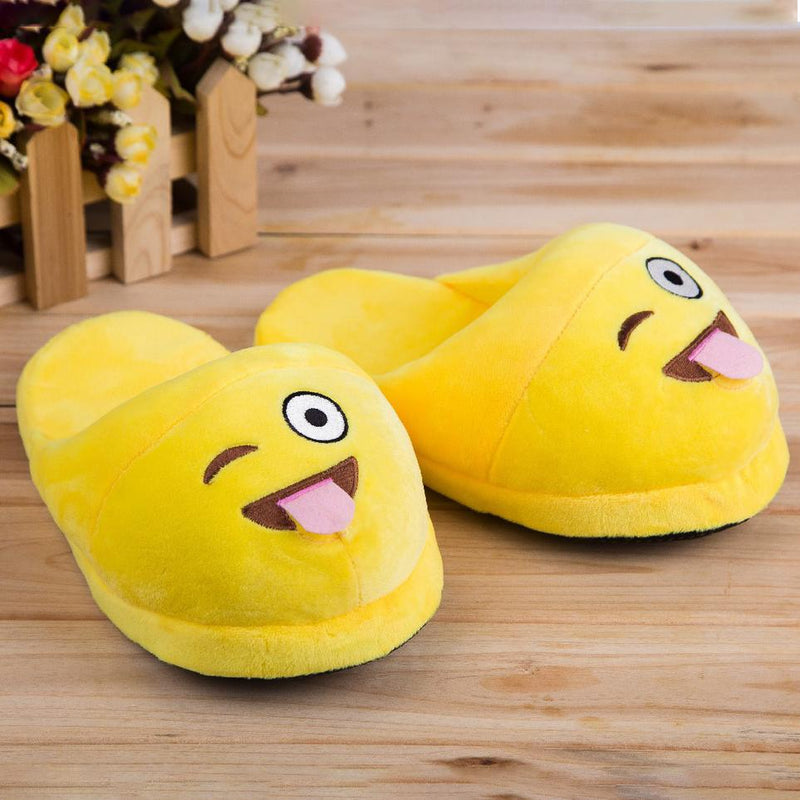 Cute And Fun Plush Emoji Slippers Women's Clothing Naughty - DailySale