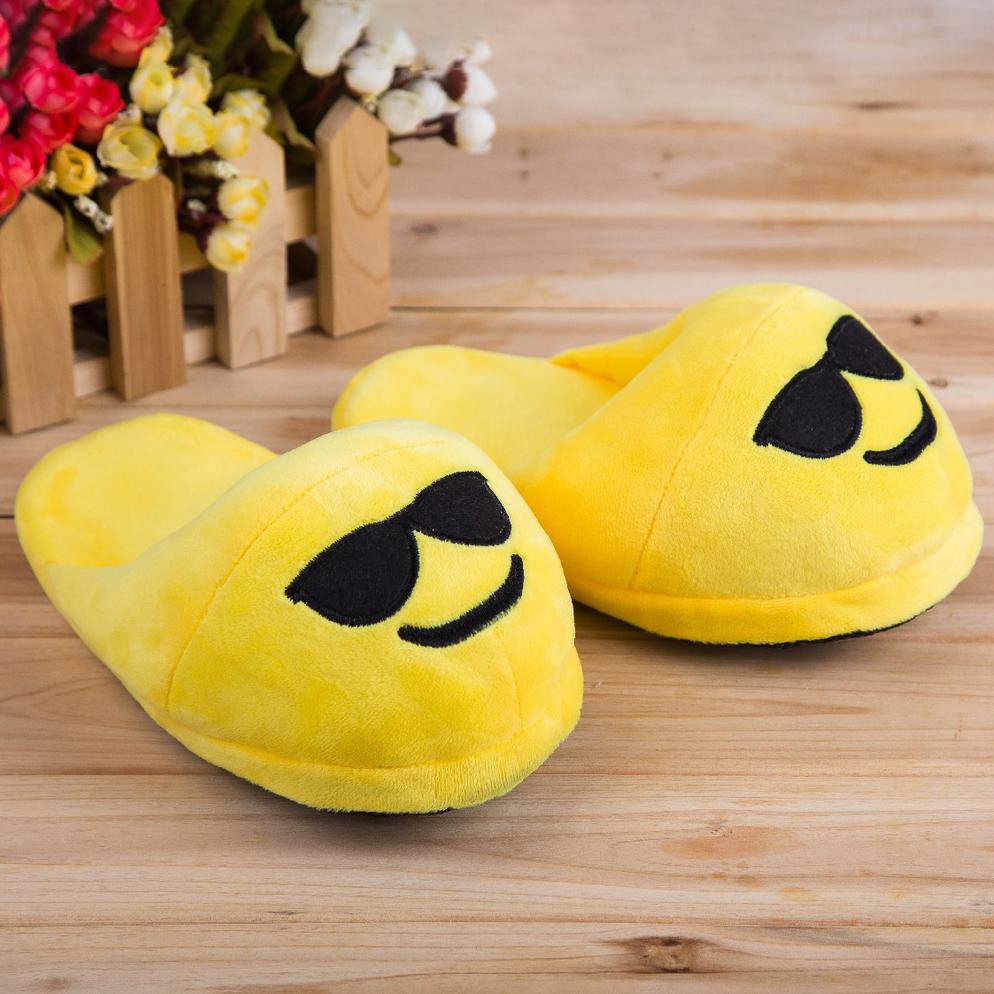 Cute And Fun Plush Emoji Slippers Women's Clothing Sunglasses - DailySale