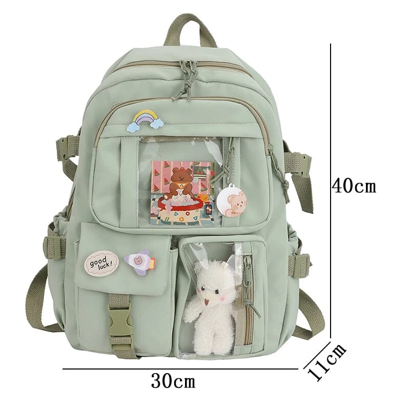 Cute Waterproof Multi-Pocket Women Backpacks with Bear Doll Bags & Travel - DailySale