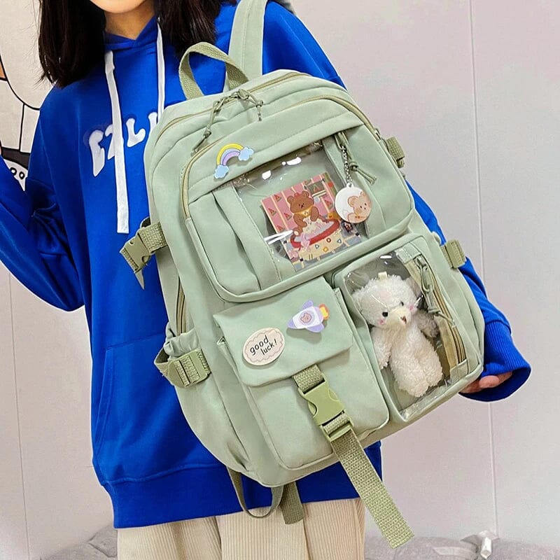 Cute Waterproof Multi-Pocket Women Backpacks with Bear Doll Bags & Travel - DailySale