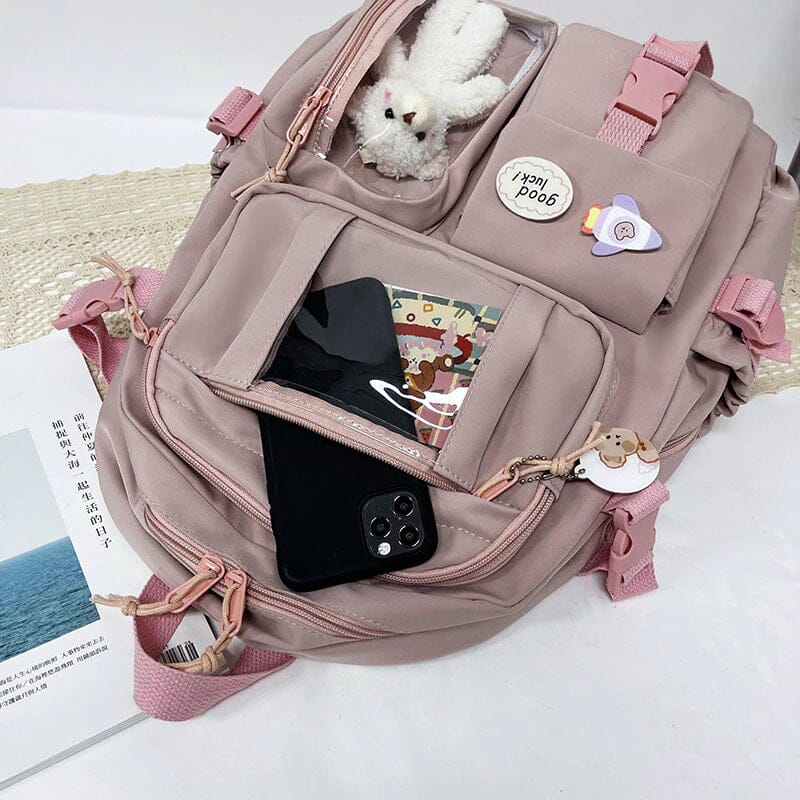 Cute Waterproof Multi-Pocket Women Backpacks with Bear Doll Bags & Travel - DailySale