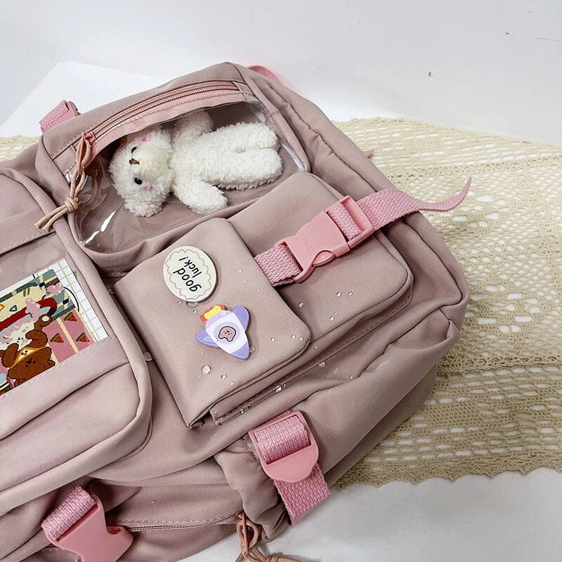 Cute Waterproof Multi-Pocket Women Backpacks with Bear Doll Bags & Travel - DailySale