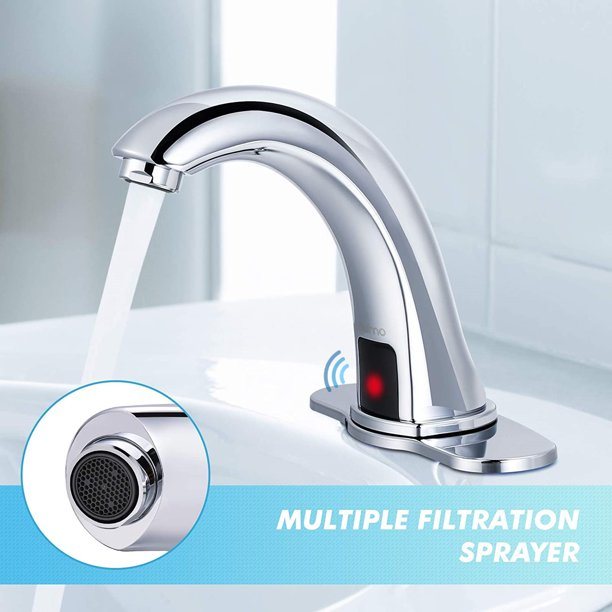 Dalmo Battery Powered Touchless Bathroom Faucet Bath - DailySale