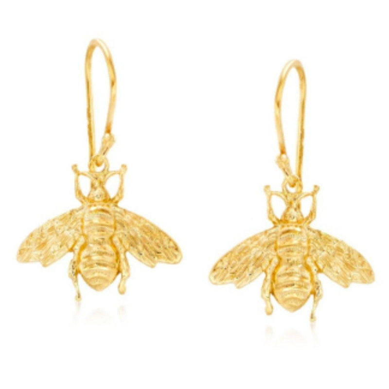 Dangling Bumble Bee Earrings in 14K Gold Jewelry - DailySale