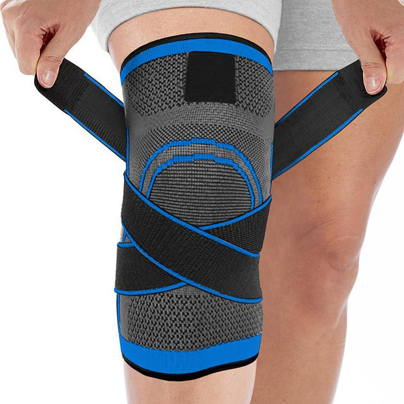 DCF Compression Knee Sleeve with Adjustable Straps Wellness & Fitness Blue S - DailySale