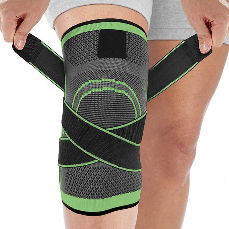 DCF Compression Knee Sleeve with Adjustable Straps Wellness & Fitness Green S - DailySale
