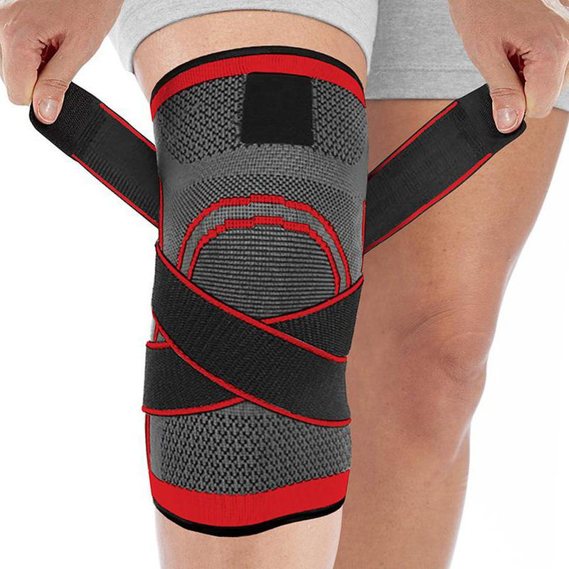 DCF Compression Knee Sleeve with Adjustable Straps Wellness & Fitness Red S - DailySale