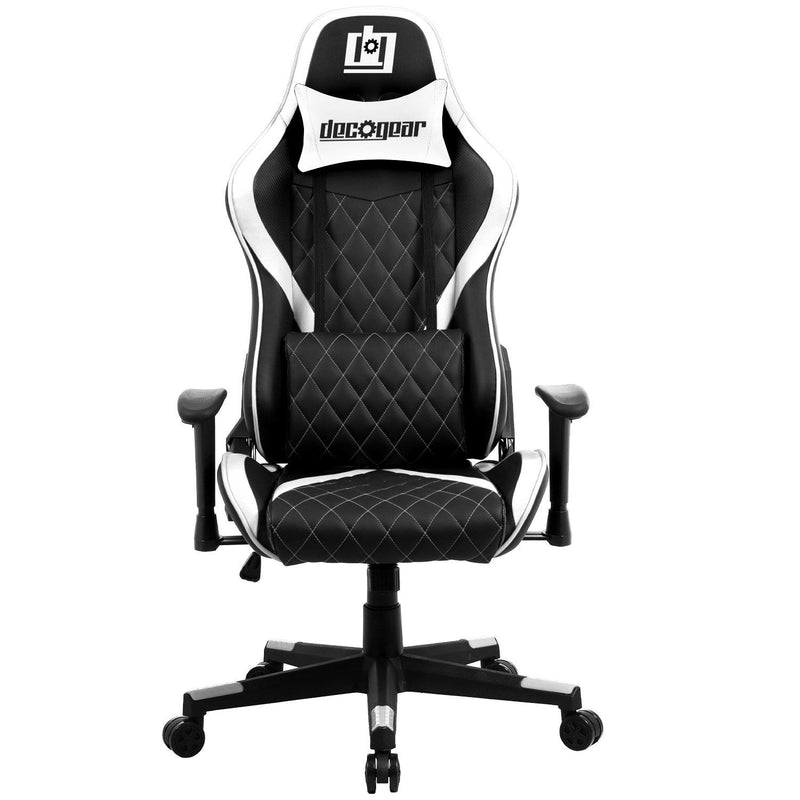 Deco Gear Ergonomic Foam Gaming Chair with Adjustable Head and Lumbar Support Computer Accessories - DailySale