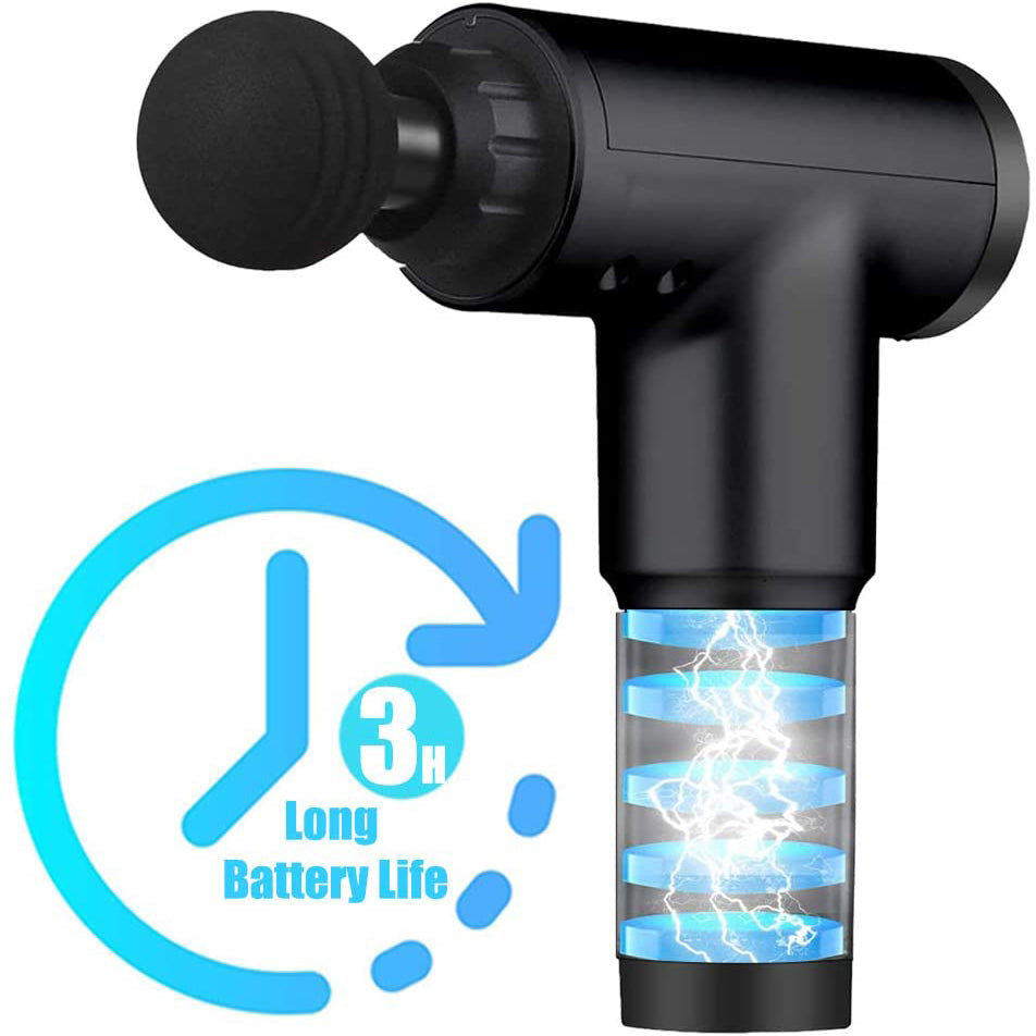 Deep Tissue Massage Gun with Interchangeable Heads Wellness - DailySale