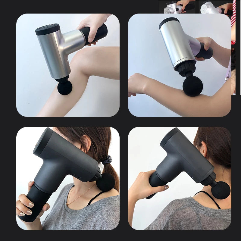 Deep Tissue Massage Gun with Interchangeable Heads Wellness - DailySale