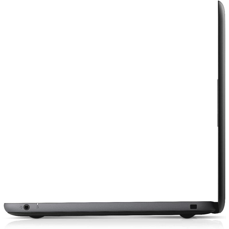 Side view of Dell Chromebook 11 3180 83C80 11.6-Inch Traditional Laptop (Refurbished) with a white background