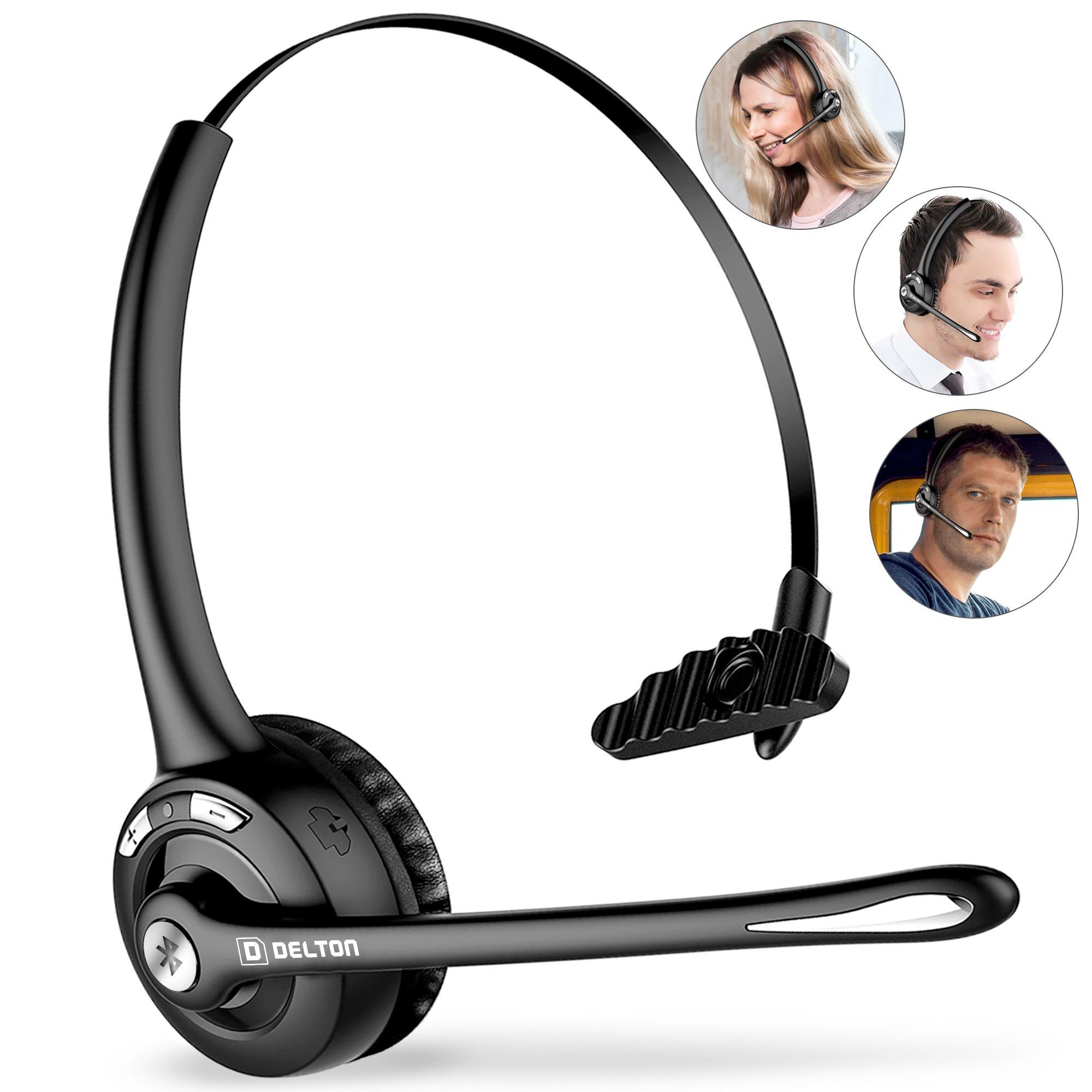 Delton Low Profile OTR Wireless Trucker Headset with Microphone Headphones & Audio - DailySale