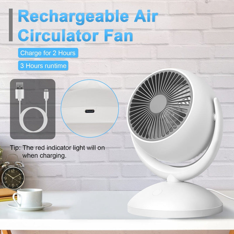 Desk Air Circulator Fan 4 Speed Adjustment Household Appliances - DailySale