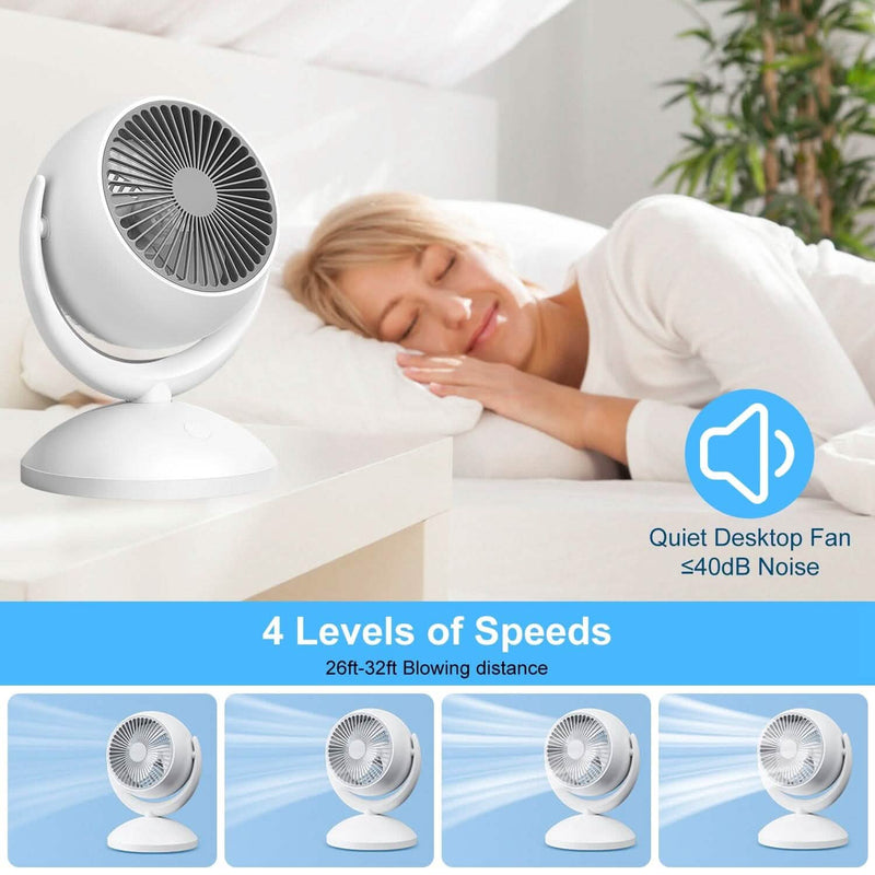 Desk Air Circulator Fan 4 Speed Adjustment Household Appliances - DailySale