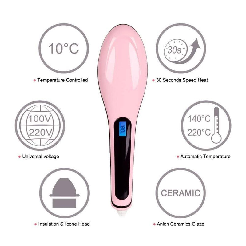 Detangling Hair Straightener Brush - Assorted Colors Beauty & Personal Care - DailySale