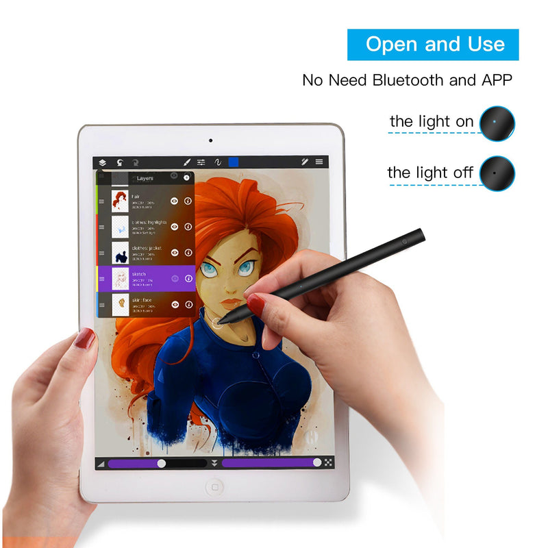 Digital Active Stylus Pen Pencil For iPad Android TouchScreen Fine Tip 1.5mm Mobile Accessories - DailySale