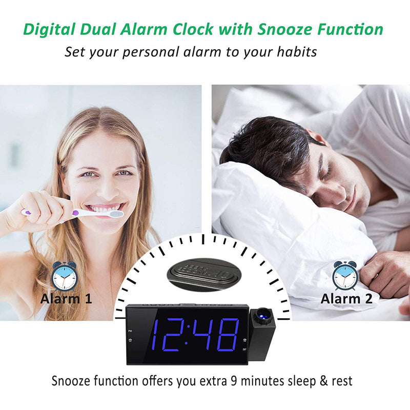 Digital Alarm Clock with Projection - DailySale