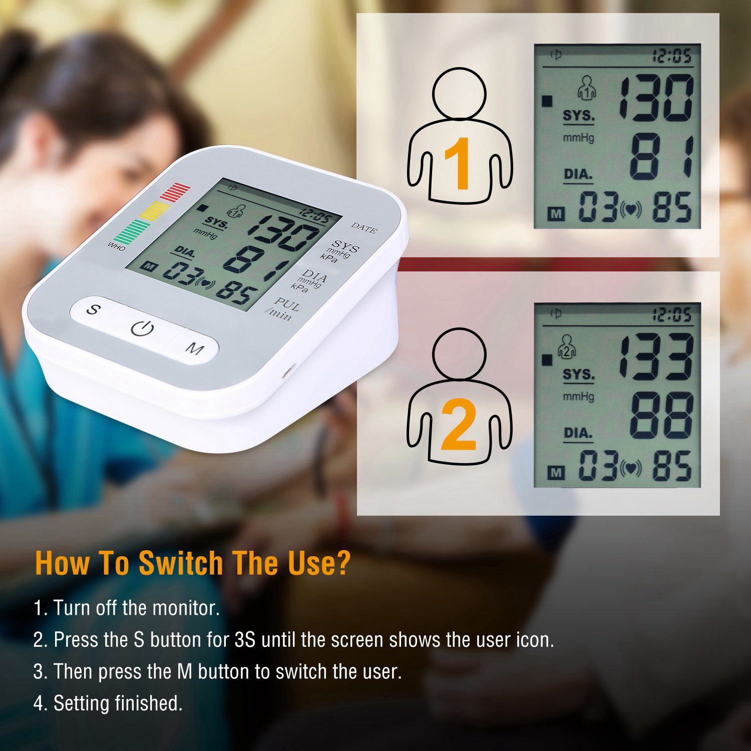 Digital Arm Blood Pressure Monitor Wellness - DailySale