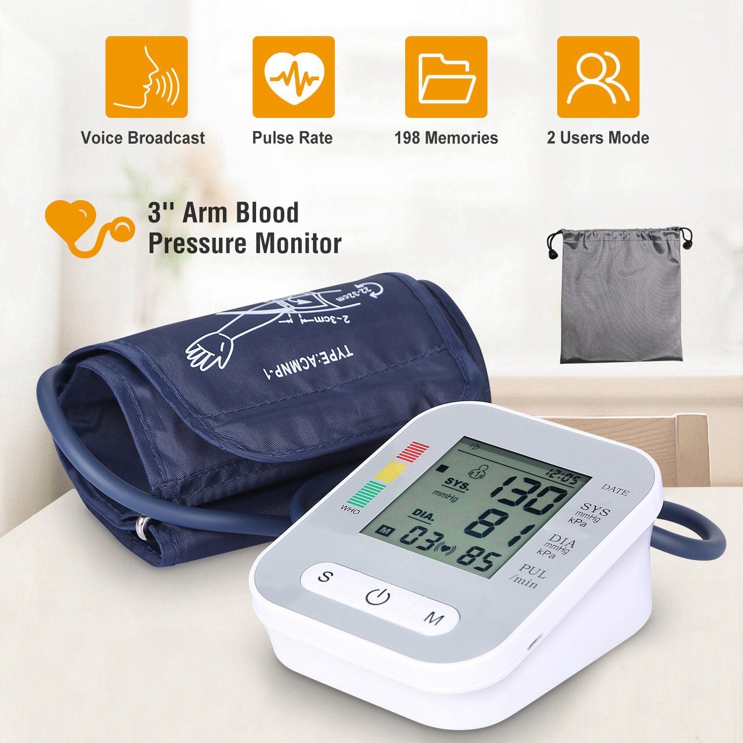 Digital Arm Blood Pressure Monitor Wellness - DailySale