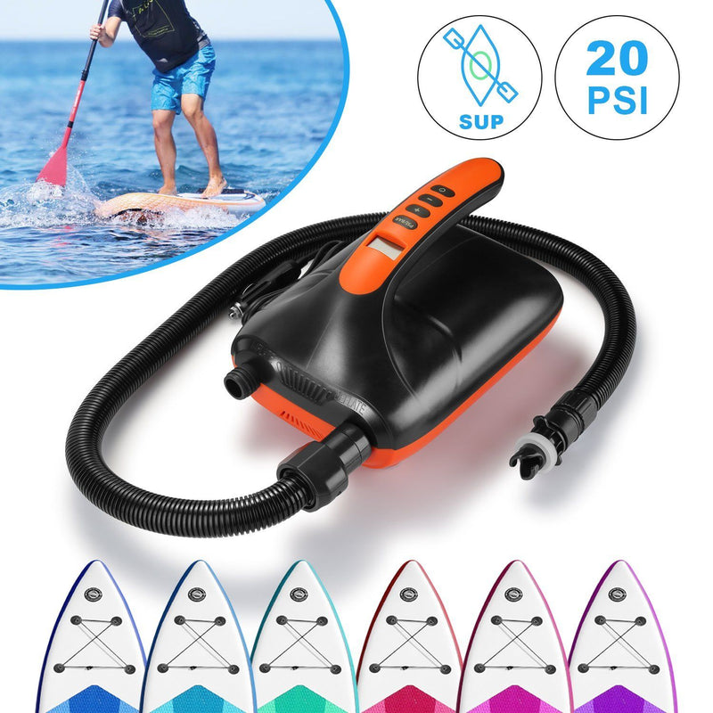 Digital Electric Air Pump Intelligent Dual Stage & Auto-Off Function for Paddle Boards Inflatable Boat Kayaks Sports & Outdoors - DailySale