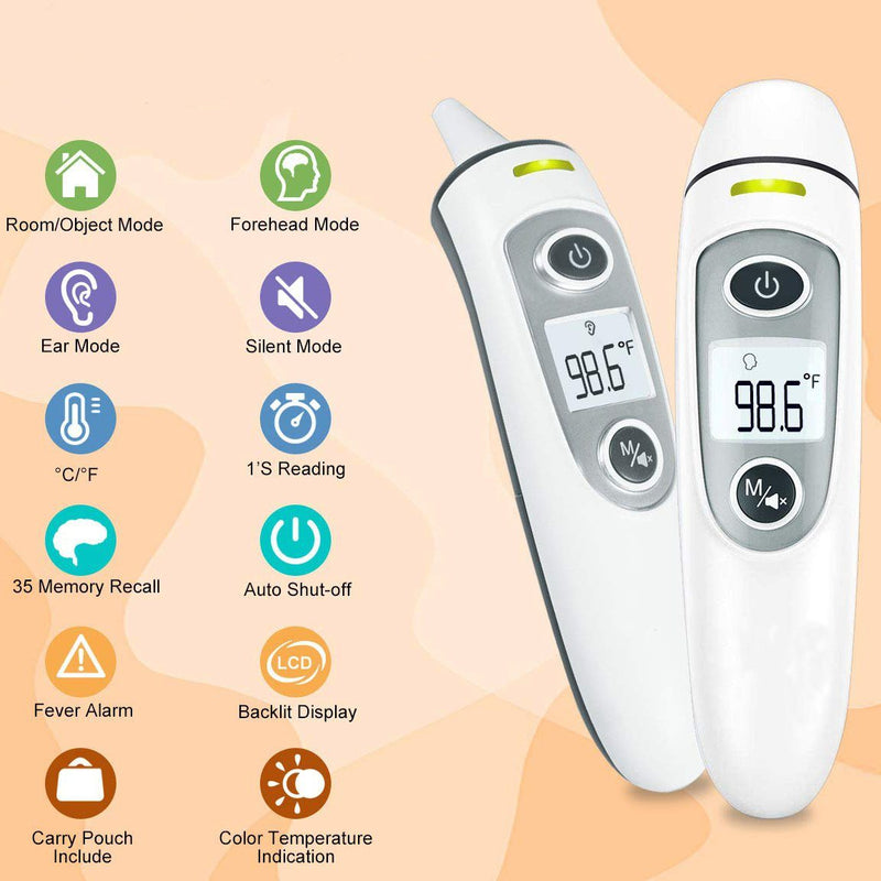Digital Infrared Forehead and Ear Thermometer - FC-IR100 Wellness & Fitness - DailySale