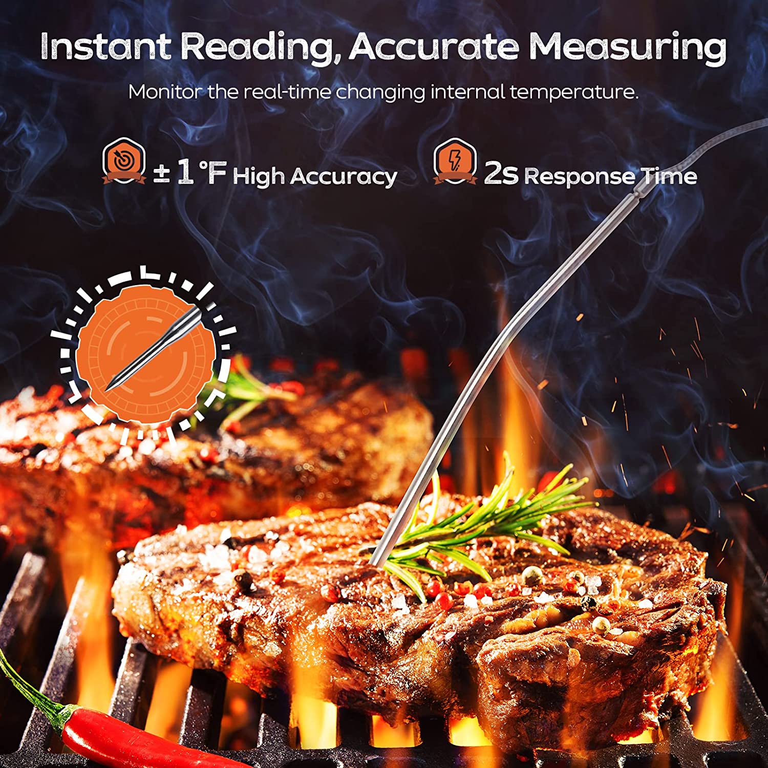 Digital Meat Thermometer for Cooking Kitchen Tools & Gadgets - DailySale