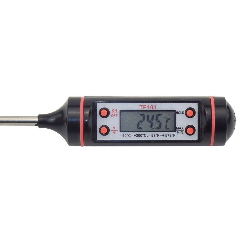 Digital Meat Thermometer with LCD Display for BBQs & Ovens Kitchen Essentials Black - DailySale