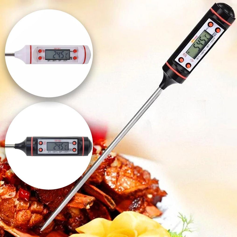 Digital Meat Thermometer with LCD Display for BBQs & Ovens Kitchen Essentials - DailySale