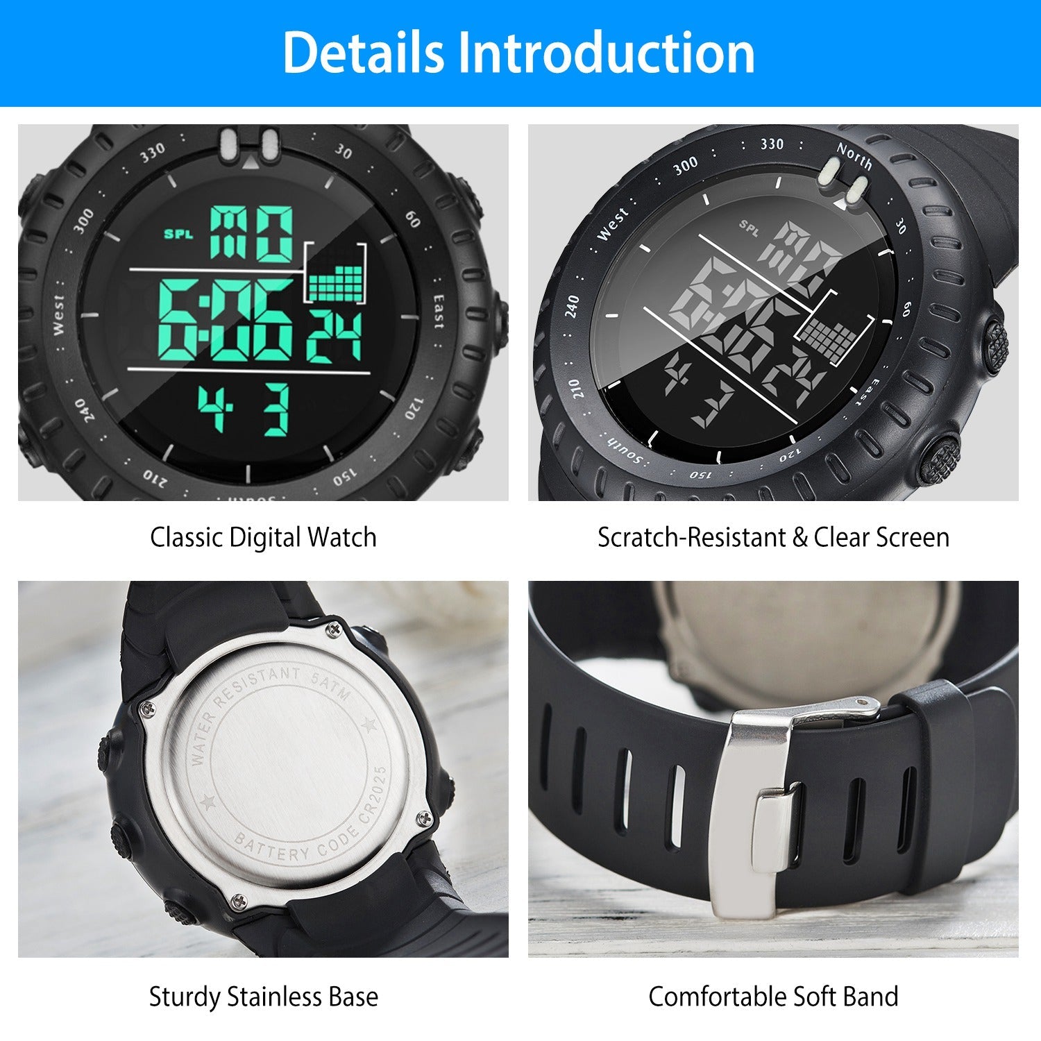 Digital Men's Sports Military Tactical Wrist Watch Men's Shoes & Accessories - DailySale