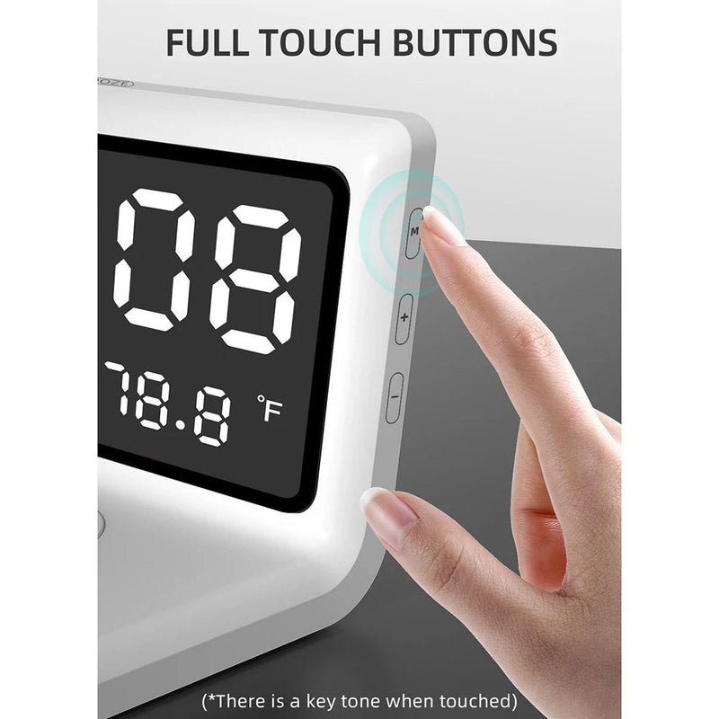 Digital Mirror Clock Wireless Charging Alarm Clock Household Appliances - DailySale